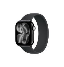 Apple Watch S11 42mm Jet Black Aluminum Case with Black Solo Loop Size 5