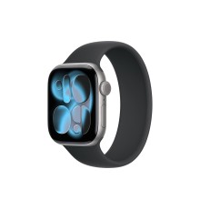 Apple Watch S11 42mm Space Gray Aluminum Case with Black Solo Loop Size 4