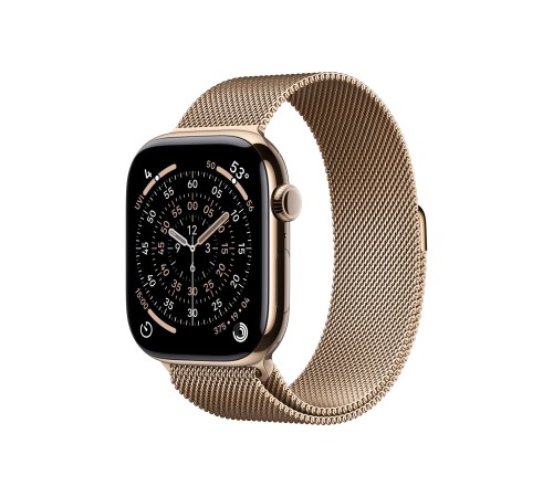 Apple Watch S11 46mm GPS + Cellular, Gold Titanium Case with Gold Milanese Loop M/L Apple Watch S11 46mm GPS + Cellular, Gold Titanium Case with Gold Milanese Loop M/L