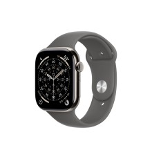 Apple Watch S11 46mm GPS + Cellular, Natural Titanium Case with Stone Gray Sport Band M/L