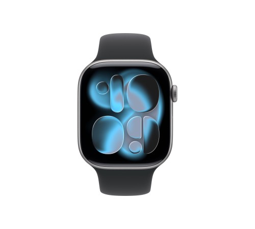 Apple Watch S11 46mm GPS + Cellular, Space Gray Aluminum Case with Black Sport Band M/L