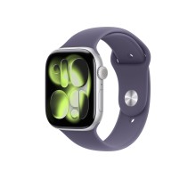 Apple Watch S11 46mm Silver Aluminum Case with Purple Fog Sport Band M/L