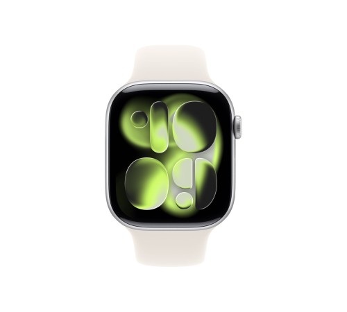 Apple Watch S11 46mm Silver Aluminum Case with with Starlight Sport Band M/L