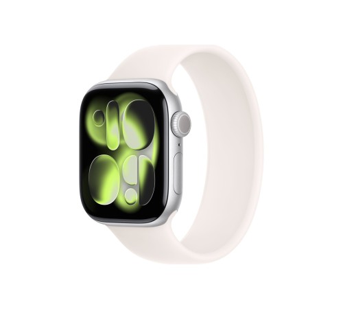 Apple Watch S11 42mm Silver Aluminum Case with Light Blush Solo Loop Size 4