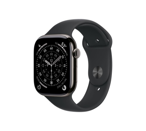 Apple Watch S11 46mm GPS + Cellular, Slate Titanium Case with Black Sport Band S/M Apple Watch S11 46mm GPS + Cellular, Slate Titanium Case with Black Sport Band S/M