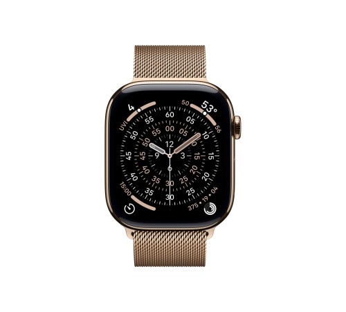 Apple Watch S11 46mm GPS + Cellular, Gold Titanium Case with Gold Milanese Loop S/M Apple Watch S11 46mm GPS + Cellular, Gold Titanium Case with Gold Milanese Loop S/M