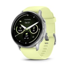 Умные часы Garmin Venu 4 45mm Silver Bezel With Citron Silicone Band 010-03014-02