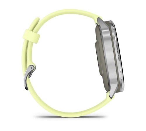 Умные часы Garmin Venu 4 45mm Silver Bezel With Citron Silicone Band 010-03014-02