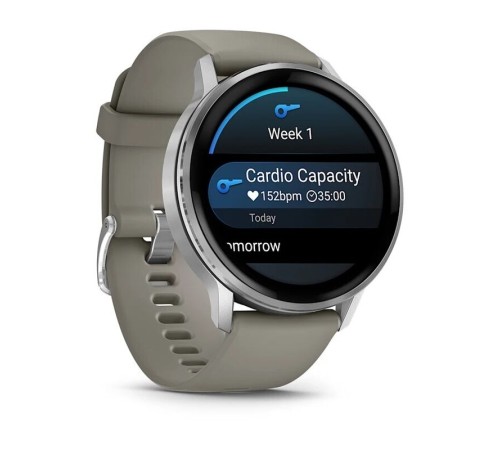 Умные часы Garmin Venu 4 45mm Silver Bezel With Silver Gray Silicone Band 010-03014-01