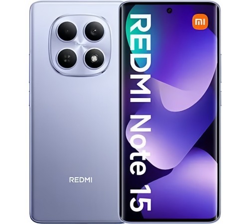 Смартфон Xiaomi Redmi Note 15 8/128 ГБ, 4G, NFС, Dual nano SIM, фиолетовый