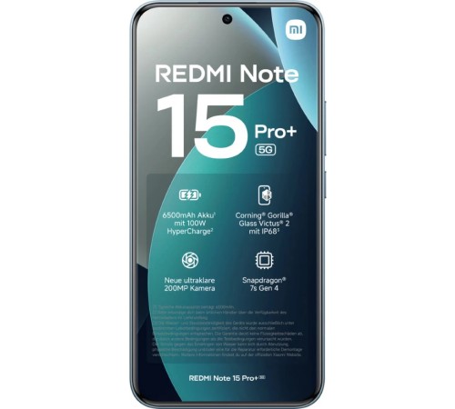 Смартфон Xiaomi Redmi Note 15 Pro Plus 12/512 ГБ, 5G, NFC, Dual nano SIM, синий