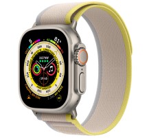 Умные часы Apple Watch Ultra 49 мм Titanium Case, титановый/желто-бежевый Trail Loop (M/L)