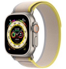 Умные часы Apple Watch Ultra 49 мм Titanium Case, титановый/желто-бежевый Trail Loop (M/L)