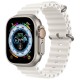 Умные часы Apple Watch Ultra 49 мм Titanium Case, титановый/белый Ocean Band (M)
