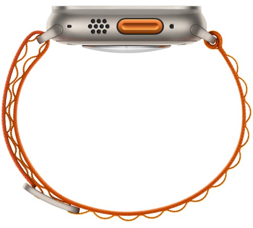 Умные часы Apple Watch Ultra 49 мм Titanium Case, титановый/оранжевый Alpine Loop (M)