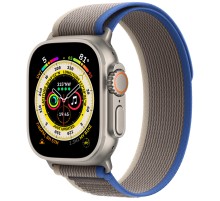 Умные часы Apple Watch Ultra 49 мм Titanium Case, титановый/сине-серый Trail Loop (S/M)