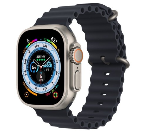 Умные часы Apple Watch Ultra 49 мм Titanium Case, титановый/полуночный Ocean Band (130-200)