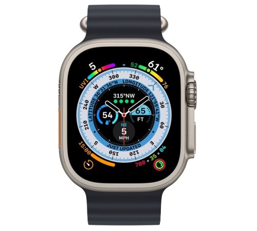 Умные часы Apple Watch Ultra 49 мм Titanium Case, титановый/полуночный Ocean Band (130-200)