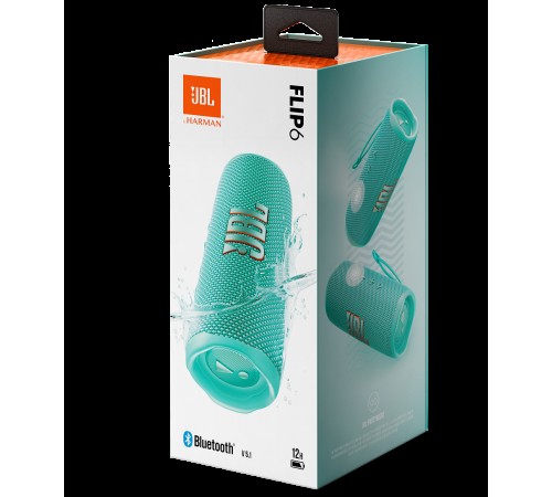 Портативная акустика JBL Flip 6, 30 Вт, бирюзовый