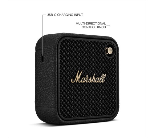 Портативная акустика Marshall Willen II, черный/латунь