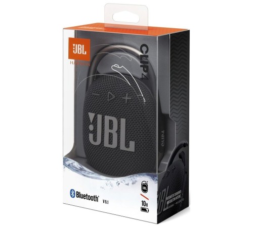 Портативная акустика JBL Clip 4, 5 Вт, черный