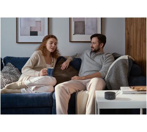 Умная колонка Яндекс Новая Станция Мини (с часами) с Алисой, черный оникс Умная колонка Яндекс Новая Станция Мини (с часами) с Алисой, черный оникс