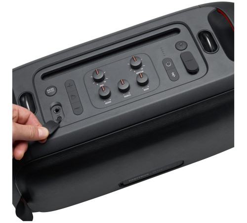 Портативная акустика JBL PartyBox On-The-Go, 100 Вт, (2 микрофона), черный Портативная акустика JBL PartyBox On-The-Go, 100 Вт, (2 микрофона), черный