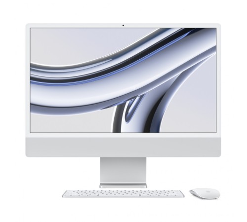 Apple iMac 24 Retina 4K (M3 8-Core CPU, GPU 10-Core, 8 ГБ, 512 ГБ) (MQRK3) Серебристый