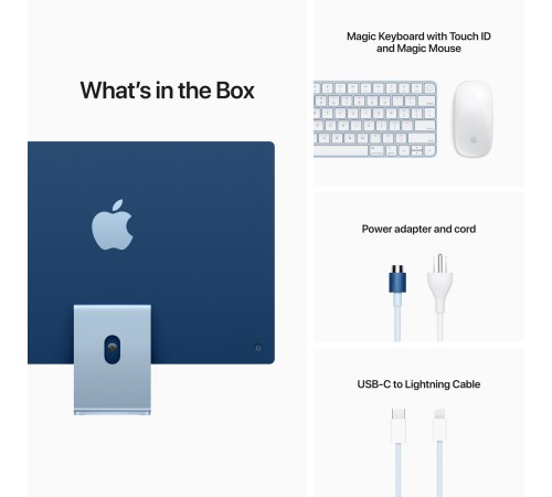 Apple iMac 24 Retina 4K (M3 8-Core CPU, GPU 10-Core, 8 ГБ, 512 ГБ) (MQRR3) HK Синий