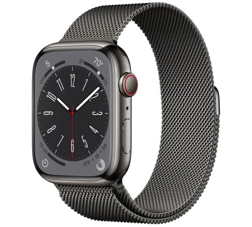 Умные часы Apple Watch Series 8 45 мм Steel Case, graphite milanese