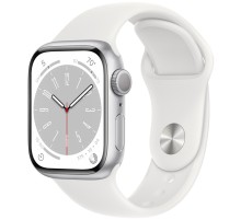 Умные часы Apple Watch Series 8 41 мм Aluminium Case silver/white M/L