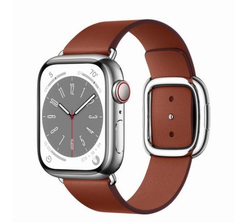 Умные часы Apple Watch Series 8 41 мм Silver Stainless Steel Case, brown modern buckle
