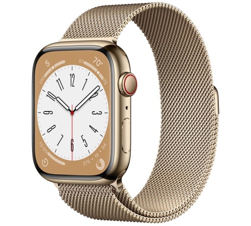 Умные часы Apple Watch Series 8 41 мм Steel Case, gold milanese MNJF3FD/A