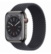 Умные часы Apple Watch Series 8 45 мм Black Steel Case, midnight braided solo loop size 5
