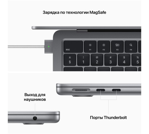 Apple MacBook Air 13.6 2022 Z15T0005G (M2 CPU 8-Core, GPU 10-Core, 16GB, 512GB) Space gray  Apple MacBook Air 13.6 2022 Z15T0005G (M2 CPU 8-Core, GPU 10-Core, 16GB, 512GB) Space gray